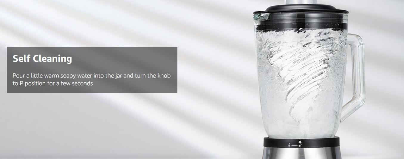 Professional Blender, 5 Functions Touchscreen Control Smoothie Blender for Smoothies,Frozen Drinks & Ice Cream, 1200W Countertop Blender with Travel Cup, , 52oz Glass Jar, for Ice Crushing/Sauce/Nut Butter/Soup