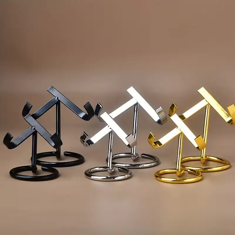Crystal Mineral Specimen Display Stand, Metal Base, Simple Style Crystal Ball Holder, Desktop Decoration, Home Decor Accessory, Adjustable Shelf Rack, Adjustable Display Racks, Adjustable Decorative Racks