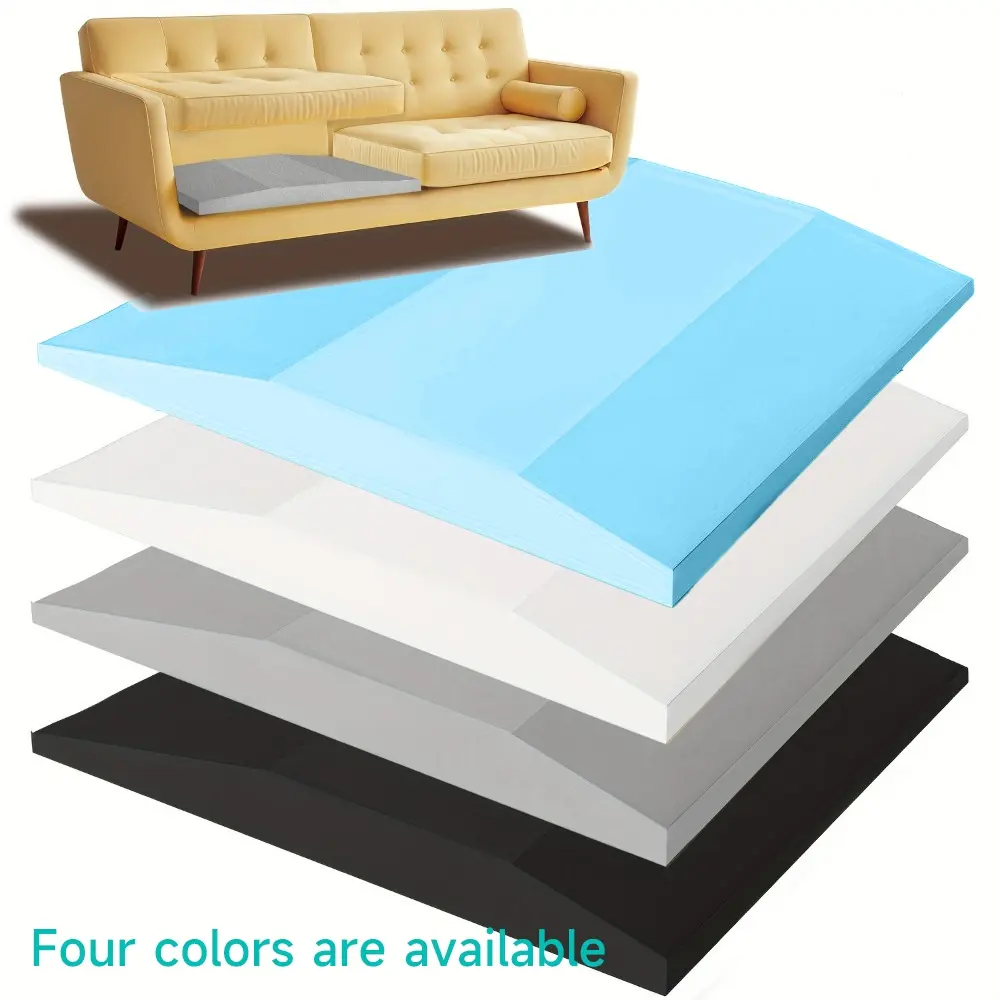 1/2/3 Pcs High Density Foam Seat Cushion Support Couch Seat Pad Couch Accessories 20x20 Inch 50×50cm for Sagging Sofa Repair Armchair Replacement，Available Black & Gray & White & Blue Soft Padded Cushion