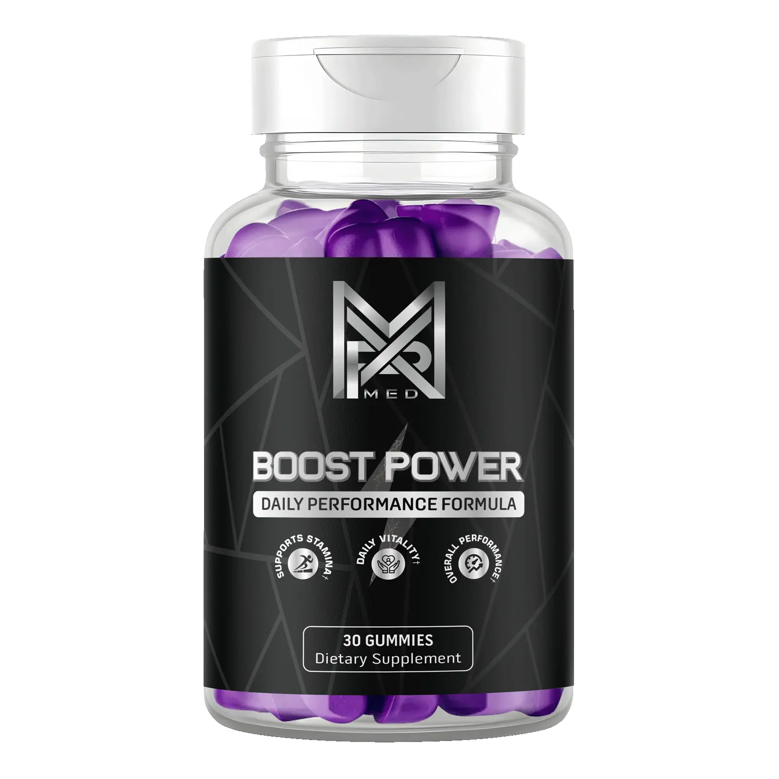 MxP Med Llc Boost Power Chewable Dietary Supplement Gummies, Fitness Energy-Boosting Wellness Nutrition Support