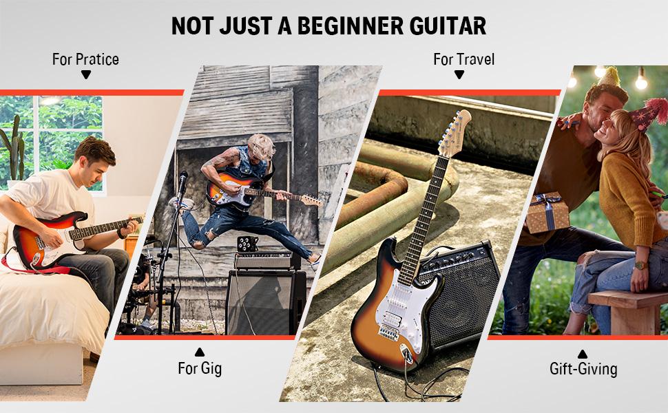 Donner DST-100 Full Size Electric Guitar Kit with Amplifier 39-Inch Solid Body HSS Pickup Beginner Set Donner DST-100 Full Size Electric Guitar Kit with Amplifier 39-Inch Solid Body HSS Pickup Beginner Set