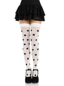 Leg Avenue Dotty Opaque Thigh Highs