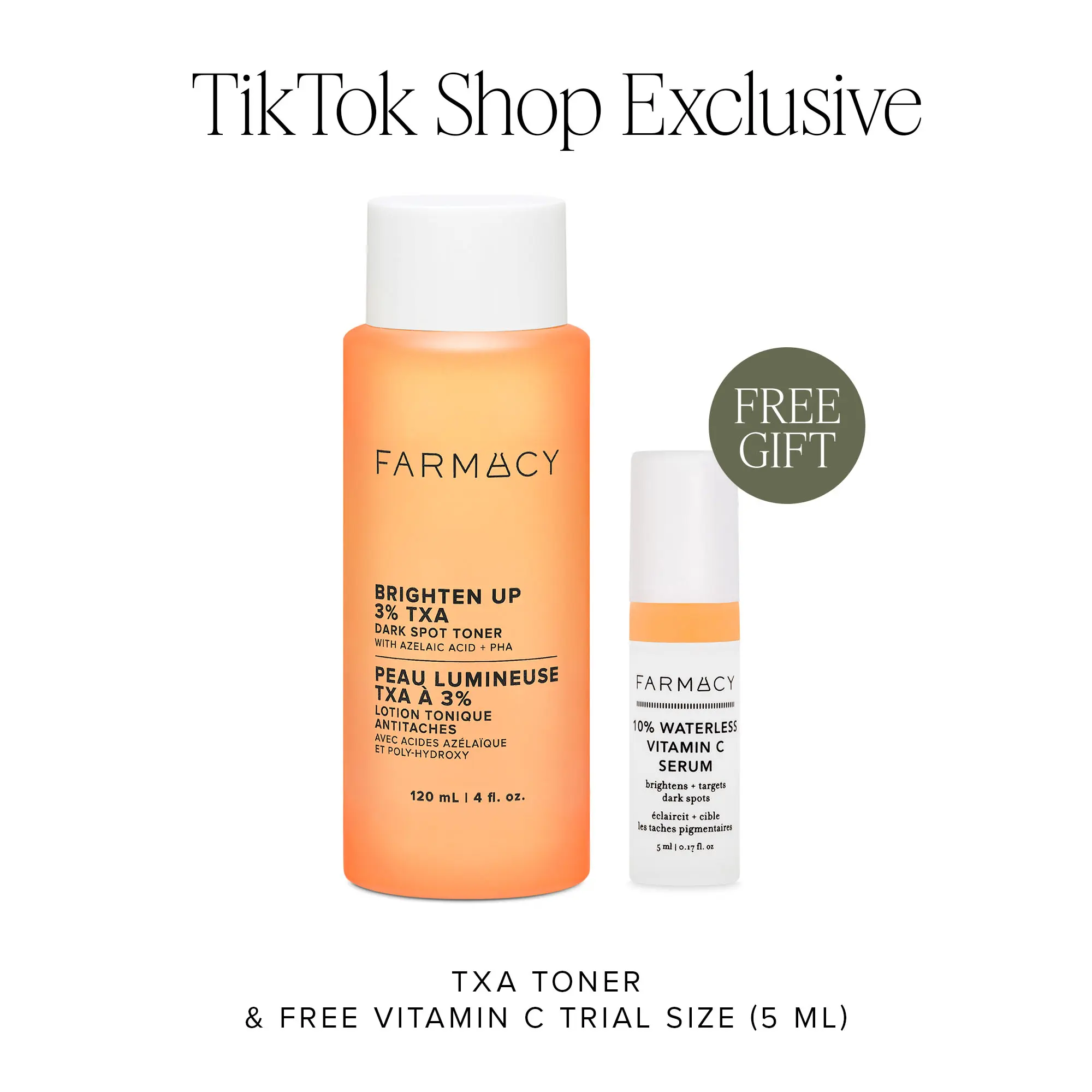 Farmacy Beauty Brighten Up 3% TXA Dark Spot Correcting Toner - Gentle Daily Liquid with Azelaic Acid, Inulin, Fructose for Brightening, Evening Out Skin Tone & Texture, Facial Skincare Product