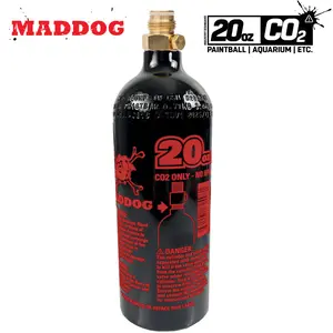 Maddog 20 oz CO2 Paintball Tank | 5 year Hydro | Aluminum | Ships Empty