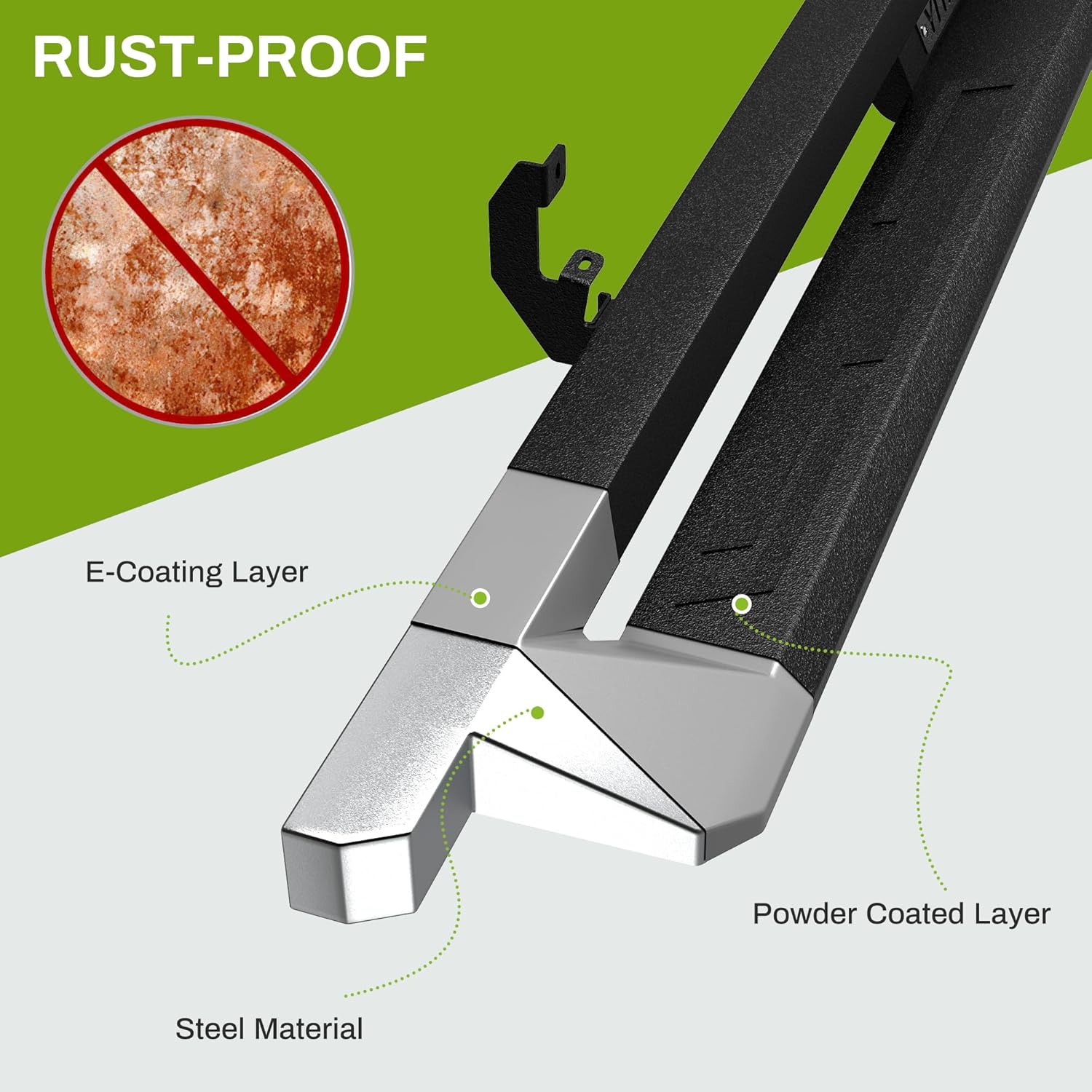 YITAMOTOR Running Boards Compatible with 2019-2025 Chevy Silverado/GMC Sierra 1500, 2020-2025 Silverado/Sierra 2500HD 3500HD Double/Extended Cab, Black Powder Coated Side Steps, Off-Road Drop Nerf Bar