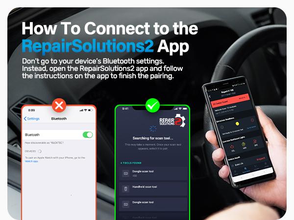 BLCKTEC 420X OBD2 Scanner Diagnostic Tool, Read and Clear Check Engine Light, Car Code Reader for All OBDII Cars 1996 and Newer, Comes with Bluetooth Topnotch App On iOS & Android