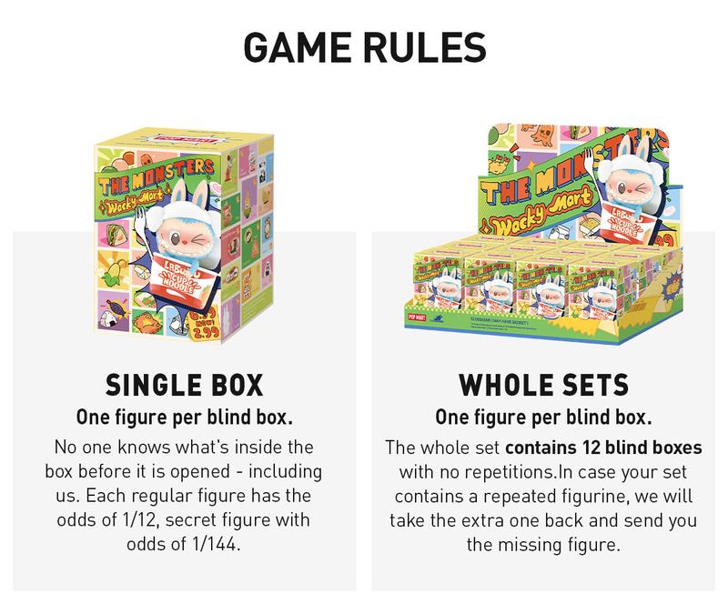 POP MART THE MONSTERS Wacky Mart Series Figures, Blind Box