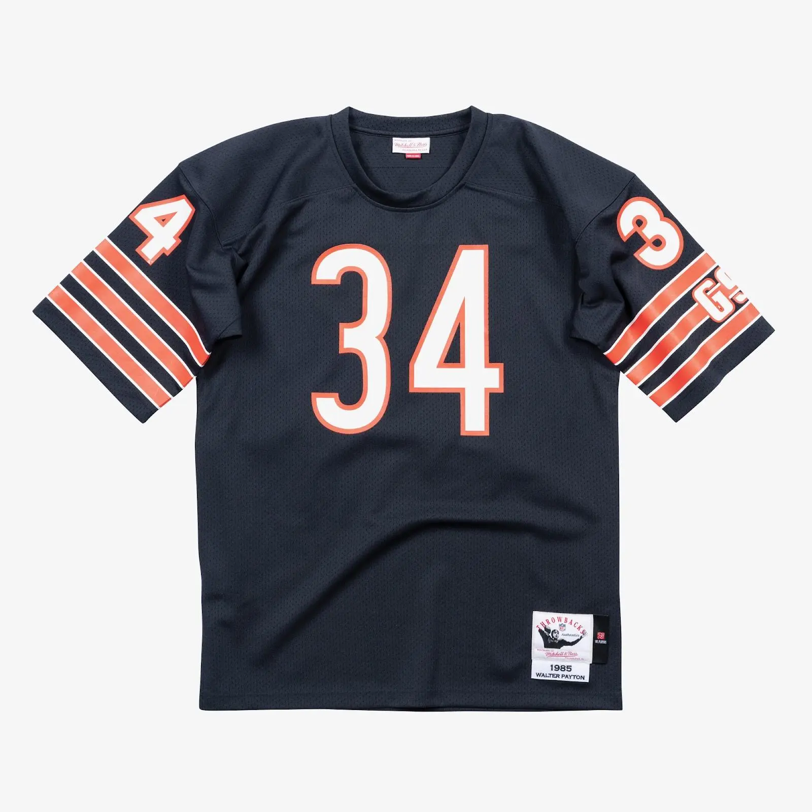 Walter Payton Chicago Bears 1985-86 Navy Authentic Jersey NFL Throwback Mitchell & Ness