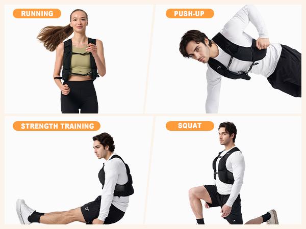HOTWAVE Weighted Vest 12lbs Detachable & Adjustable Iron Pellets & Metal Rock Ergonomic Design Soft Neoprene for Running Training Jogging Walking Workout Fitness Belt Glutes Workout Equipment SpringStatements