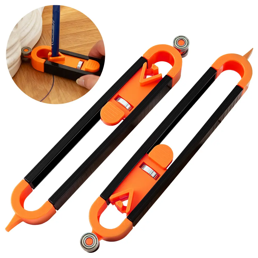 Precision Contour Gauge with Lock Feature - Professional Wood Scribing Work Tool for Flooring, Cabinetry, Tile & Pipe, Portable Adjustable Profile Gauge for Woodworking, Tools and Gadgets