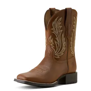 Women's Round Up Filly Wide Square Toe Cowgirl Boots