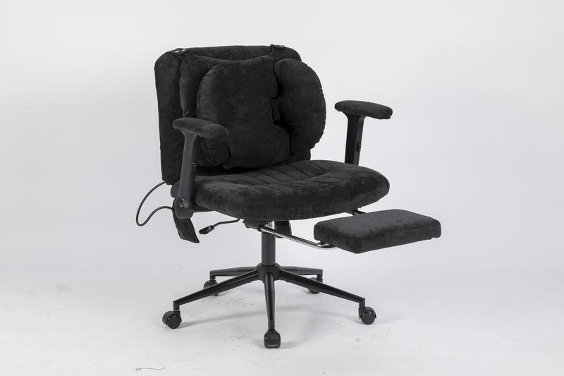 【Miroza】Criss-cross Chair with Manually Inflatable Cushion and Flippable armrest, Modern Accent Casual Living room Chair, Adjustable Seat Height, Lumbar Support and Armrests, Suitable for Living Rooms, Bedrooms and Offices