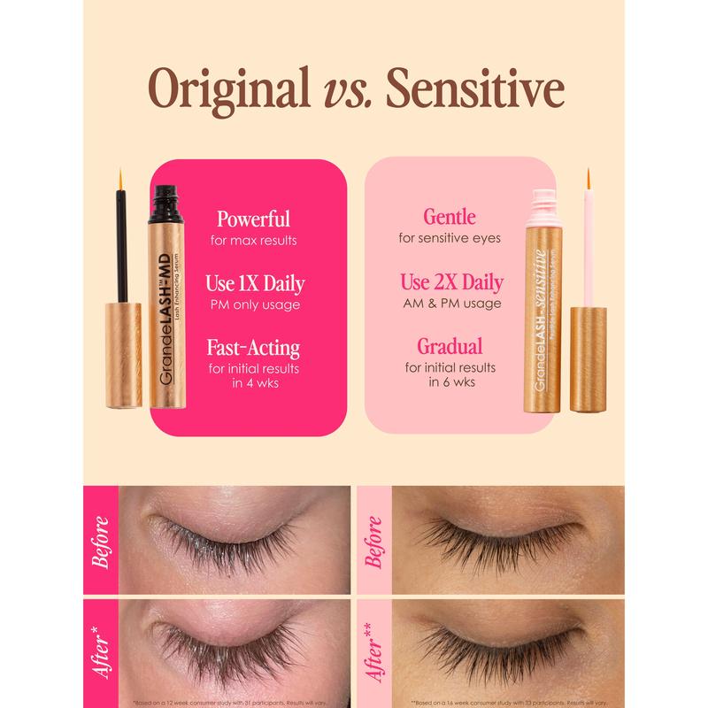 GrandeLASH-Sensitive - Grande Cosmetics - Gentle Formula Lash Serum with LashCatalyst Peptide Complex for Thicker Longer Looking Lashes