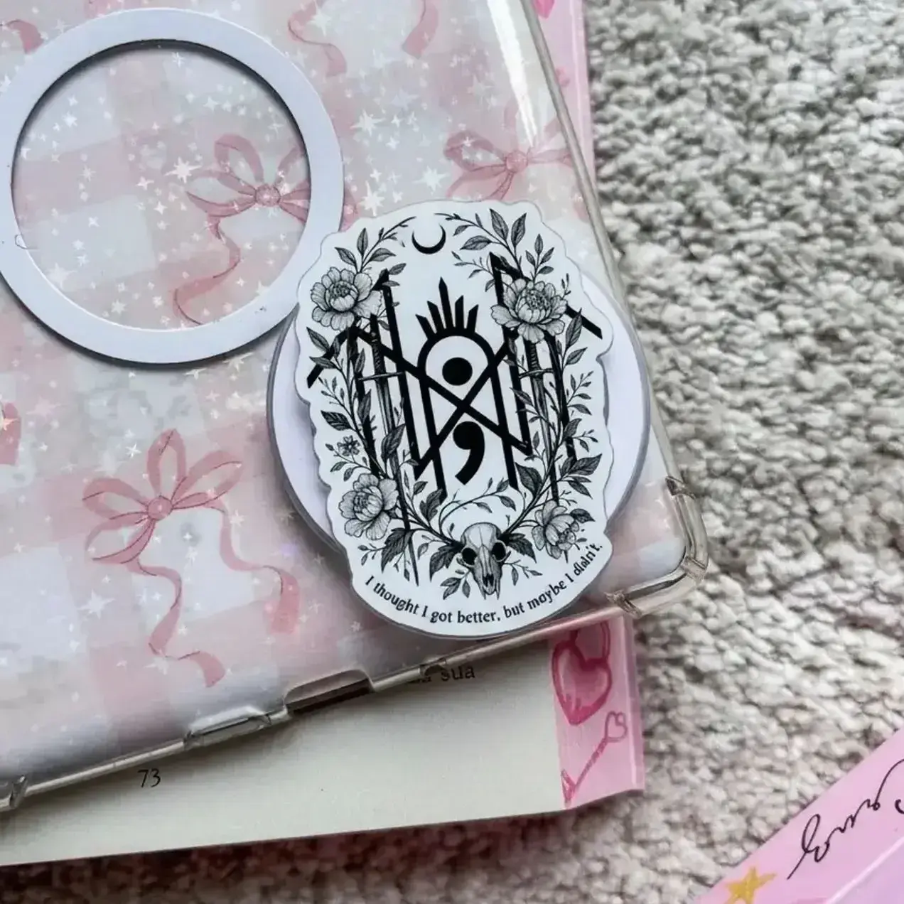 Sleep Token Fan Phone Grip, Gothic Style Accessory for Metal Lovers