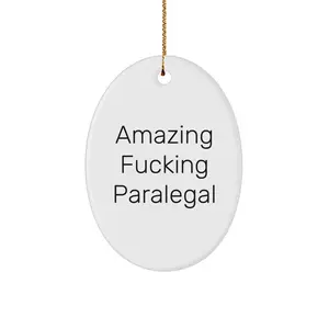 Funny Paralegal Oval Ornament Gifts from Friends for Women Paralegals at Christmas