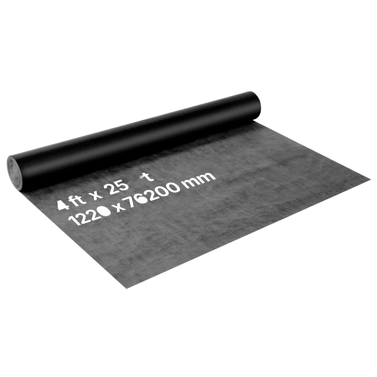 House Wrap, 4 X 250 Ft, 0.17 Mm Thick Vapor Barrier, Heavy Duty Plastic Sheeting For Tear-Resistant, Drop Cloth Vapor Barrier Covering For Residential & Commercial Construction, Black