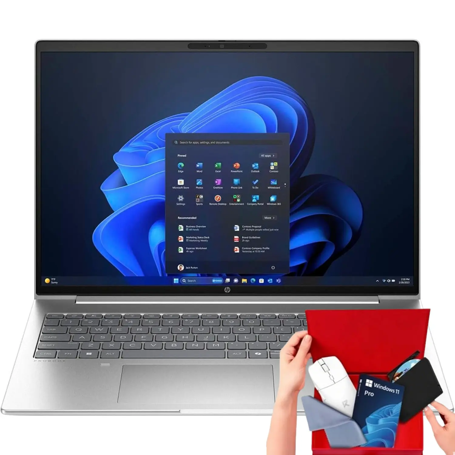 HP ProBook 460 G11 16" Business Student Portable PC Laptop - Intel Core Ultra 5 125U - 16GB RAM - 256GB SSD - Pike Silver Aluminum - Windows 11 Pro - IPS Technology - Front Camera - Bundled Accessories Kit