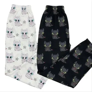 Cozy Dragon Pajama Pants – Unisex Matching Sleepwear for Couples, Cute Dragon Print Lounge Bottoms for Relaxing Nights