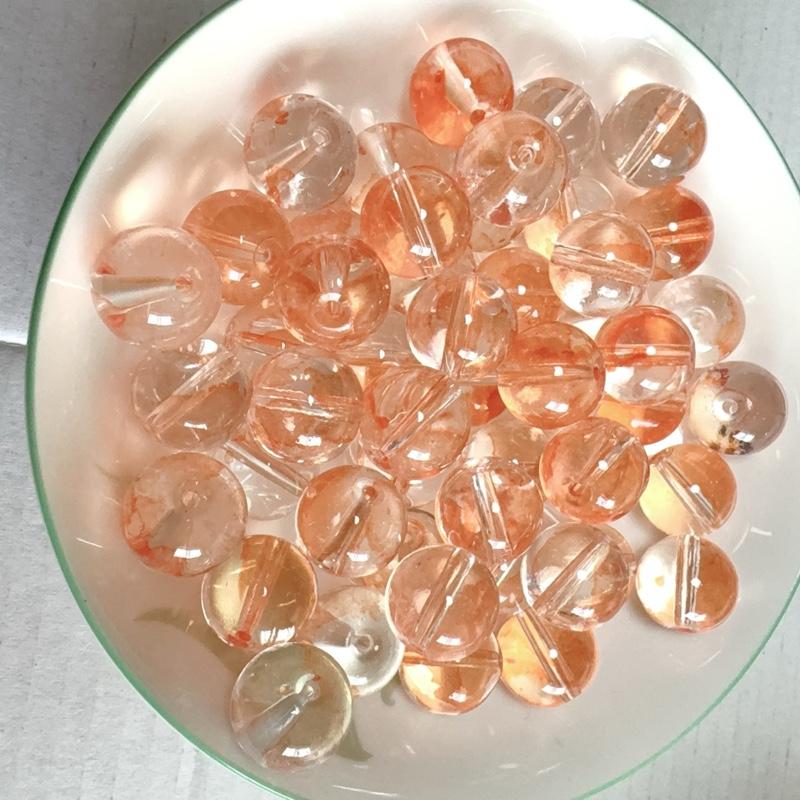 【A001 】DIY 14mm 40pcs Glass Beads Regular Crystal Beads Natural Semi-finished Versatile Bracelet Necklace Making Beads Making