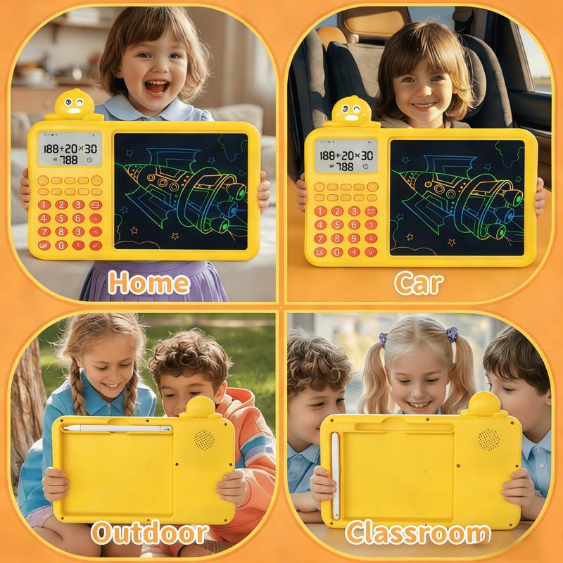 Interactive STEM Math Toy for Kids,Fun Electronic Learning Game to Erase & Practice Addition Subtraction Multiplication Division,Build Thinking & Calculation Skills,,Perfect Educational Gift for Home or Travel