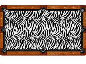 Zebra Print Custom Pool Table Cloth