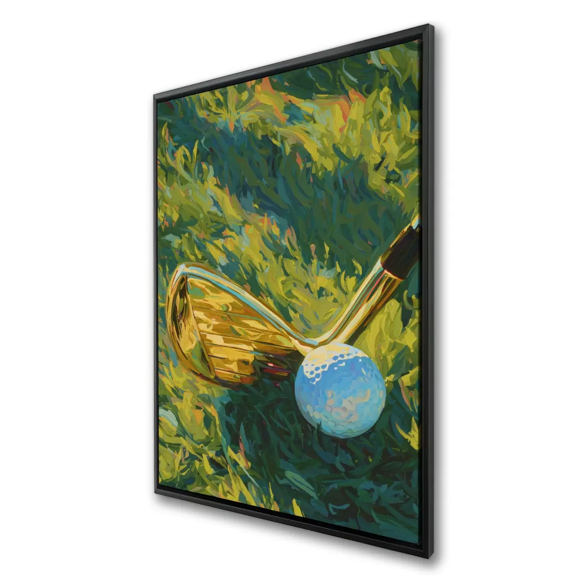 Pictorem C1FC2436HY3I8F 24x36 in. Golden Club Artistic Framed Canvas Print - Hanging Wall Art, Living Room Decor, Thoughtful Gift for Sports Fans