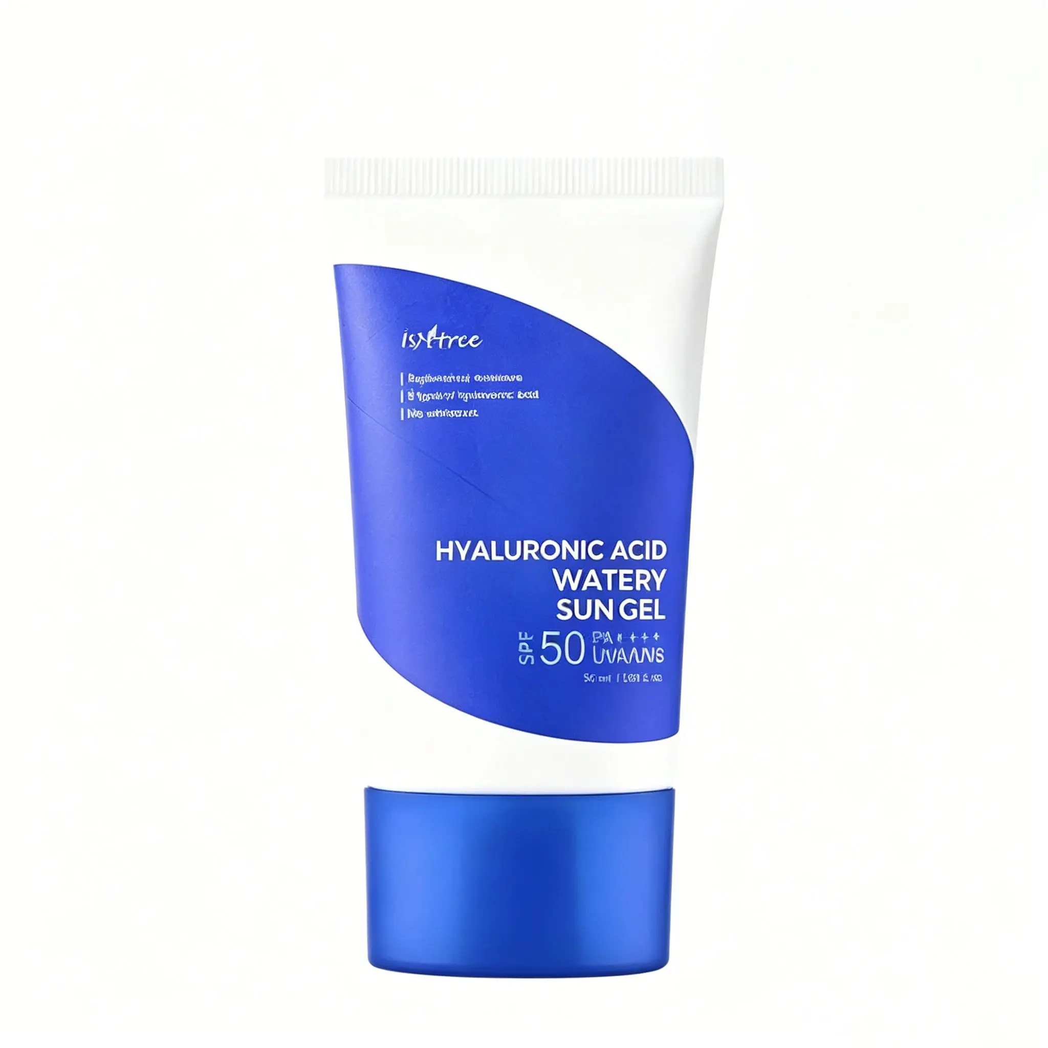 ISNTREE Hyaluronic Acid Moisturizing Sunscreen Gel SPF 50 PA++++ 50ml No Whitening, Lightweight Moisturizing, Suitable for Sensitive Skin, Korean Facial Sunscreen