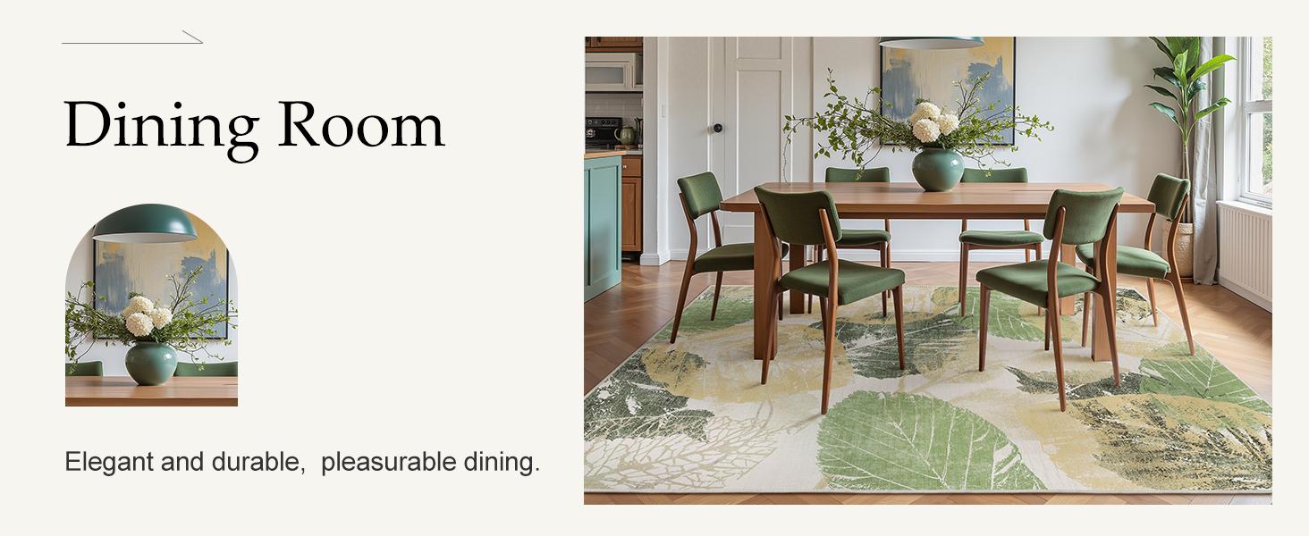 GENIMO Non-Slip Vintage Rugs, Low Pile Lightweight Print Carpet for Living Room，Bedroom, Office, Dining Room, Machine Washable Rug