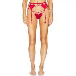 fleur du mal Amour Garter in Rouge