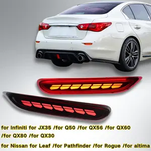 For Infiniti JX35 Q50 QX56 QX60 QX80 QX30 Nissan Leaf Pathfinder Rogue Altima Rear Bumper Lamp Cover Replacement 2 Pieces Easy Install No Warranty