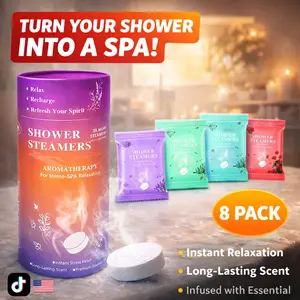 Shower Steamers Aromatherapy Easter Basket Stuffers Gifts for Adults Mom Men Women Teen Self Care 8PSC Lavender Peppermint Eucalyptus Bath Bombs Steamer Pamper Hamper Gift for Women Daily Stress Relief Natural Essential Oils Relaxation Home SPA Recharge