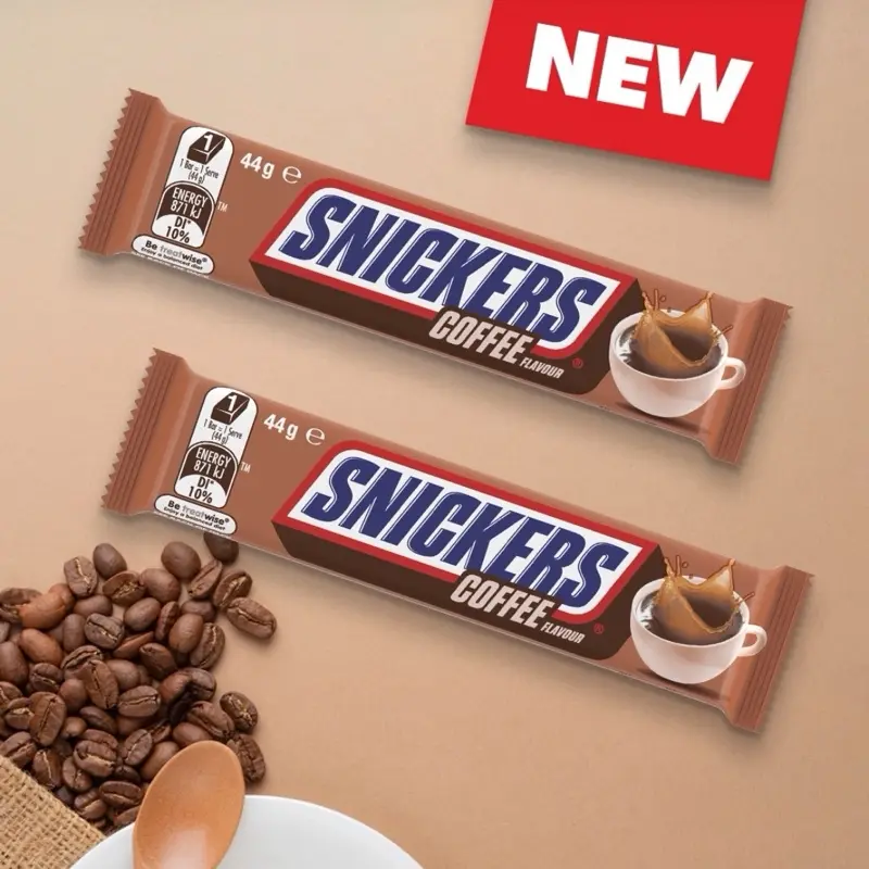 Snickers Coffee Australia Chocolate Caramel Peanut Snack Dessert 44g Milk Crunchy Limited Edition Bar