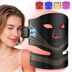 Sellomax Red Light Therapy for Face and Neck, FDA Approved, Cordless Led Face Mask Light Therapy with 2000mAh Rechargeable Battery/4-Mode/4-Light Intensity/3-Timer/850nm NIR Light for Skincare, anti-age.