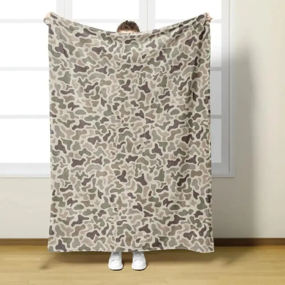 [Soft Camouflage Blanket] Soft, Lightweight Camouflage Series ， Digital Print Flannel Blanket All-Season Comfort for Bed, Sofa, Camping& Travel Camo Pattern, Polyester Fabric, Travel Blanket