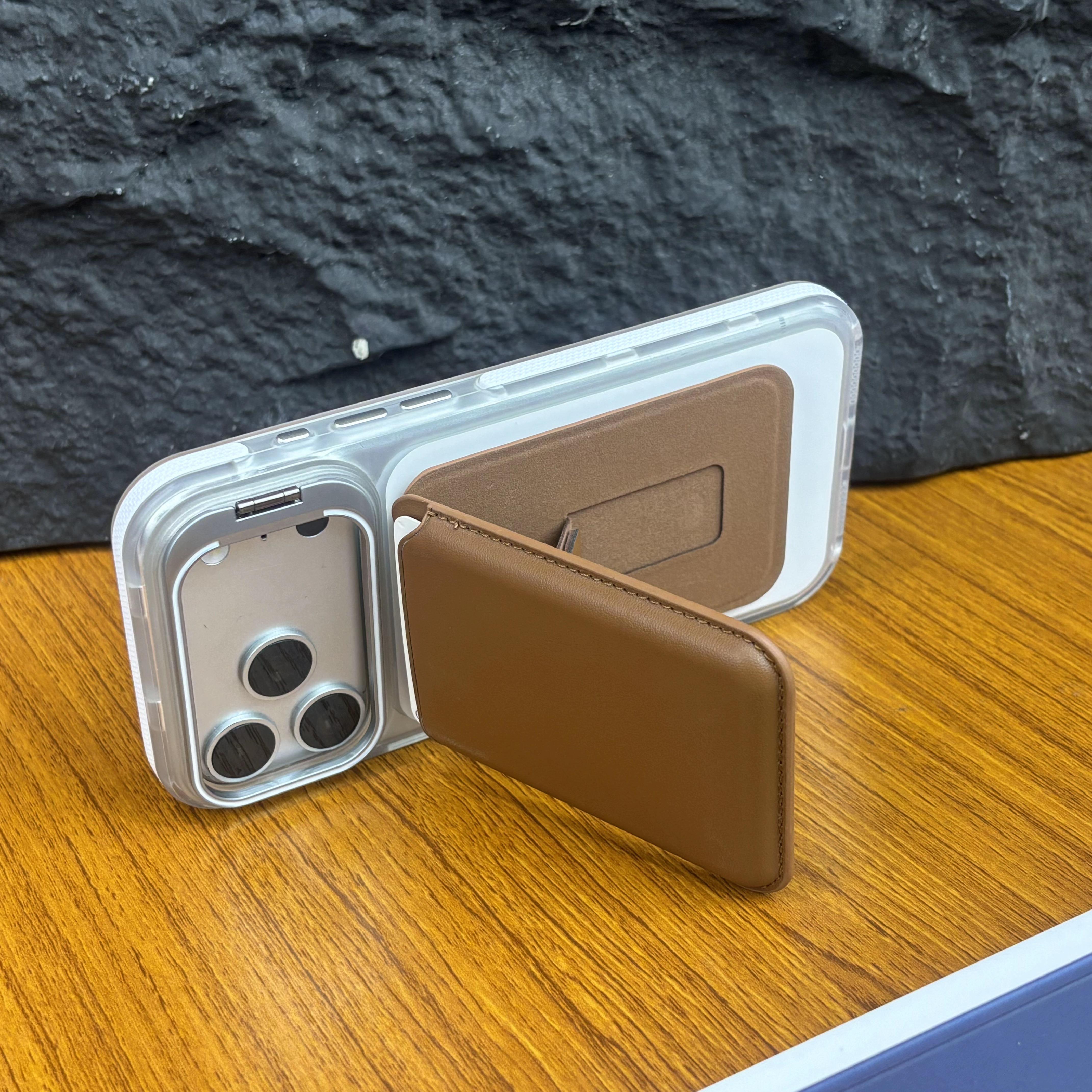 Phone Wallet for iPhone 17 Pro Max 16 15 14 13 12 Pro Max Plus Not for iPhone For MagSafe Wallet, Magnetic Card Holder with Adjustable Stand, PU Leather