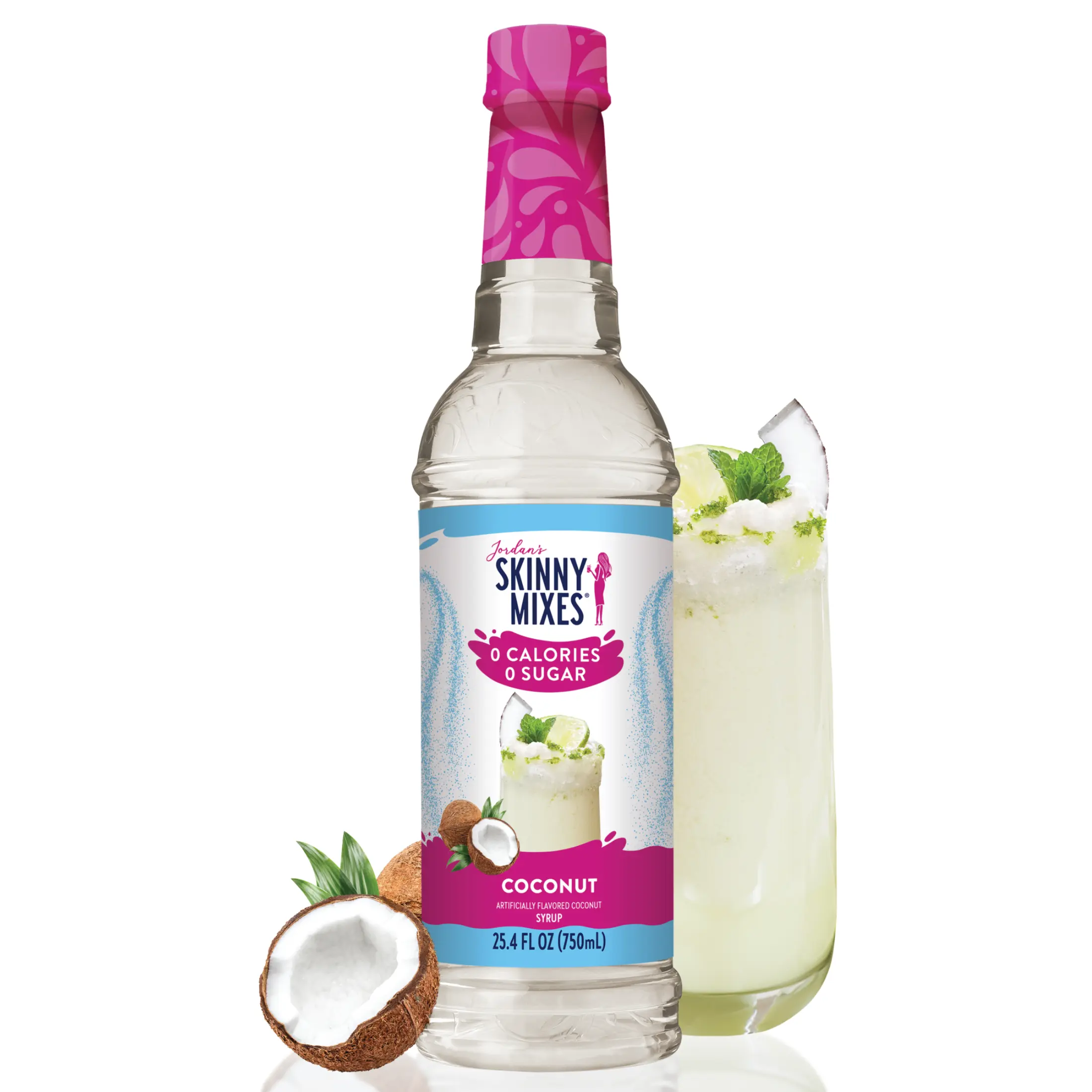 Jordan's Skinny Mixes Sugar-Free Coconut Syrup, Sugar-Free Beverage Syrup for Drinks