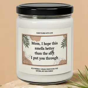MAKEAGIFT Funny Mom Candle, Mom Gift Candles, Gift For Mom From Child, Gift For Mom From Child, Mom Birthday Gift, Funny Sarcastic Mom Candle