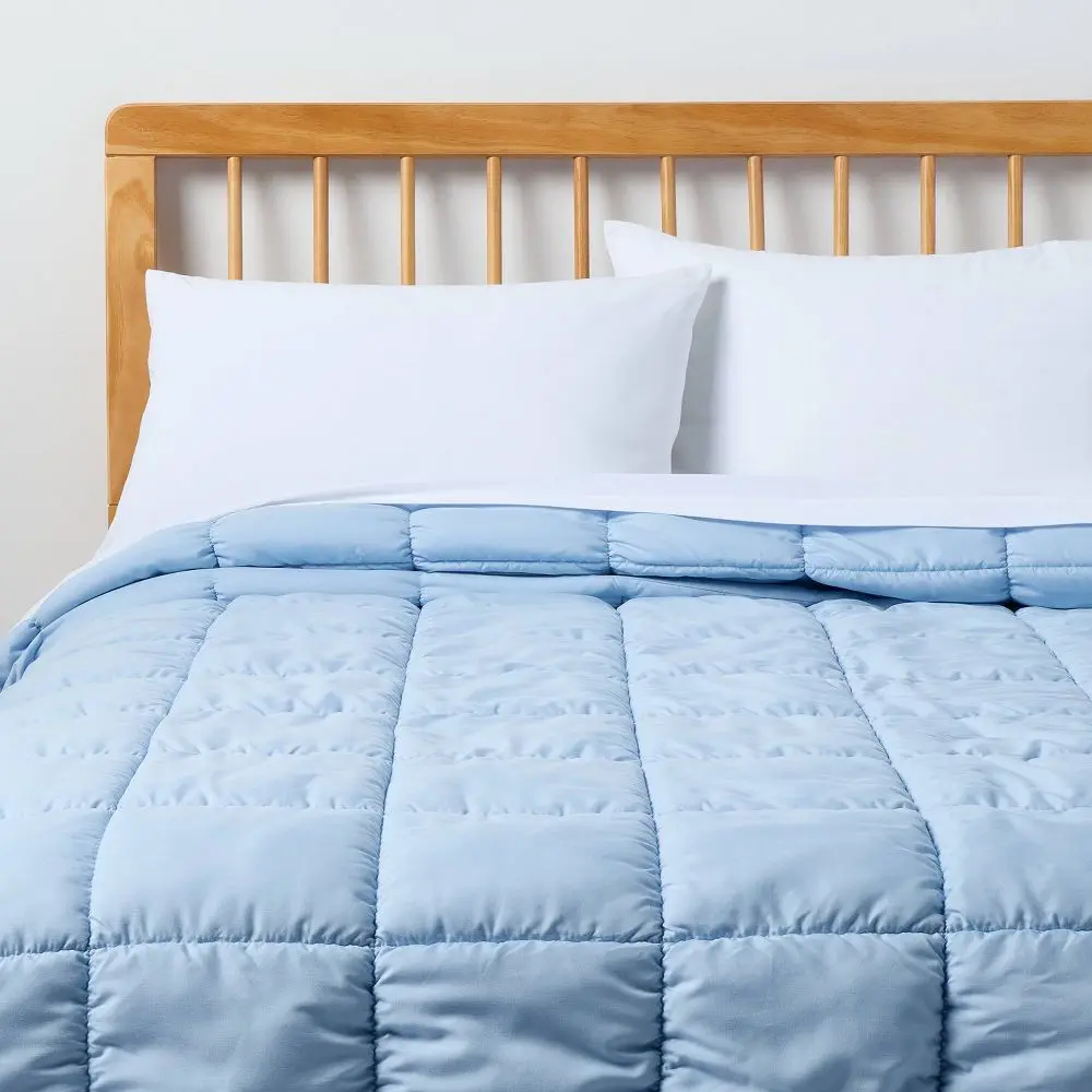 Room Essentials Box Stitch Puffer Comforter, Casual Bedding for Bedroom Use