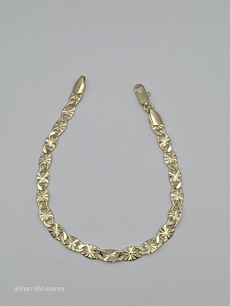 New Style  GOLD COLOR  5N Gold-Plated Fancy Design 7 ½"inches Bracelet - Elegant and Unique Appearance Trendy Jewelry
