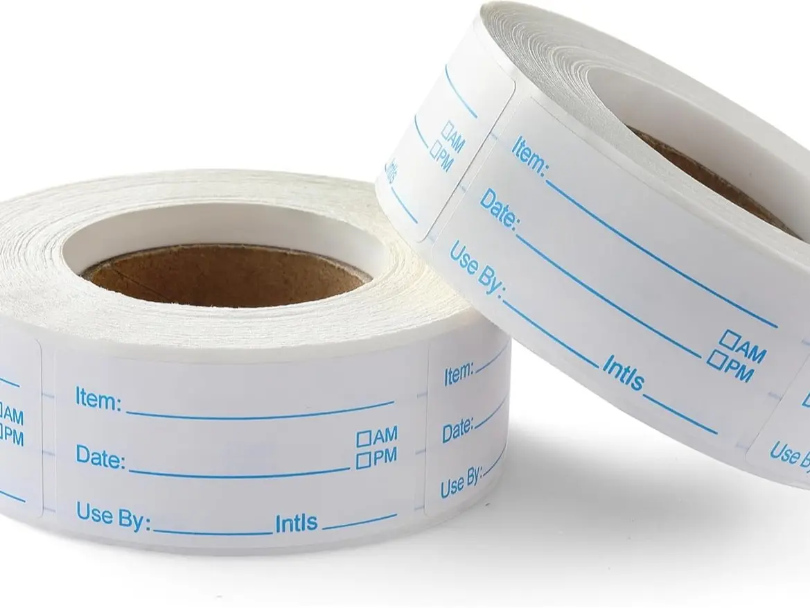 1000 Labels for Food Containers No-Residue Food Labels and Easy to Write on Removable Date Freezer Labels Sticker 1 x 2 Inch