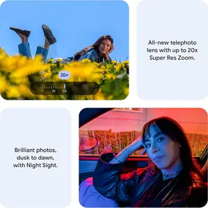 Refurbished Google Pixel 10 - Unlocked Android Smartphone - Obsidian / Indigo - 128 GB (2025 Model) - Premium