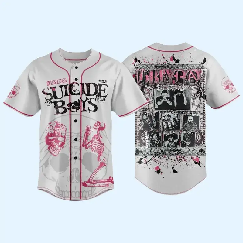 Custom Suicideboy G59 Baseball Jersey – Greyday Tour 2026 Merch Shirt for Fans