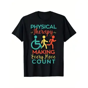Physical Relax Making Every Move Count Physiotherapy PTA T-Shirt, Loose Style New Unisex Short-sleeved T-shirt, Casual and Comfortable, 100% Cotton, S-XXXL Graphic Oversized Print Comfy