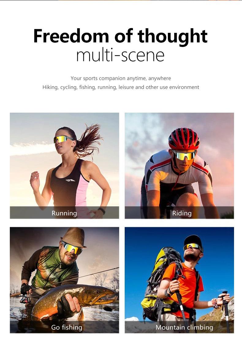 Smart Bluetooth Sunglasses with Built-in Speakers, Wireless Music & Hands-Free Calls, Type-C Charging Audio Glasses for Driving, Cycling, Running & Outdoor Sports