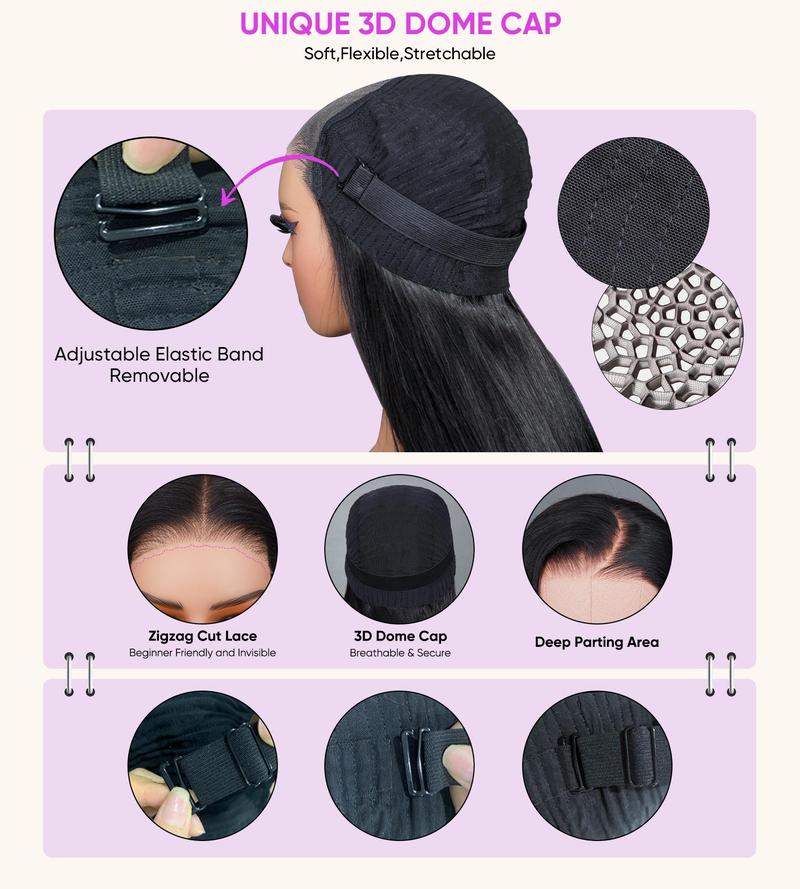 Wigfever Water Wave Pre Bleached Knots Wear Go Glueless 7*4 Pre-Plucked HD Lace Closure Human Hair Wig #FEB FAVES