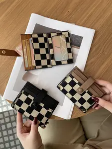 Exquisite Luxury Women's Mini Card Wallet Ultra-Thin Canvas Multi-Purpose ID Driver's License Card Holder