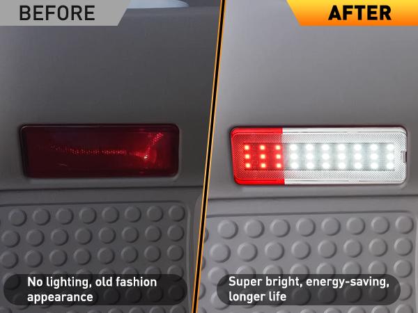 Nilight 2PCS LED Interior Door Panel Light Courtesy Lights White and Red Plug and Play Compatible with Ford F250 F350 F450 F550 Super Duty 1999-2007 Excursion 2000-2005 dealsforyoudays