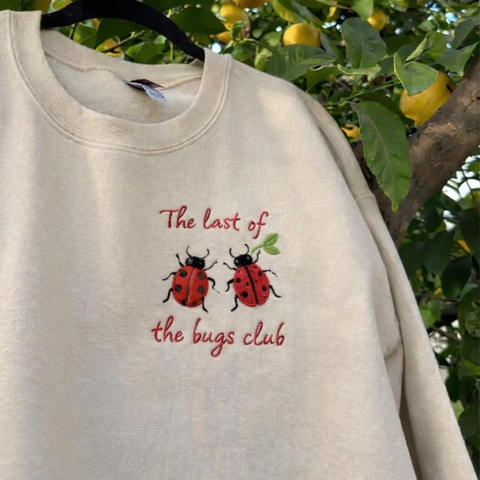 Embroidered Last of The Bugs Club Sweatshirt, Music Inspired Crewneck, Ladybug Dancing Sweatshirt, Noah Kah.an Crewneck, Music Fan Gift