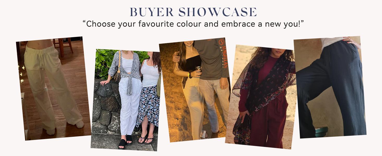 【New Arrival】Ebossy Women's Khaki Cotton Linen Palazzo Pants with Drawstring Waist Wide Leg Loose Fit for Beach Yoga & Casual Outing Wideleg Minimalist 【New Arrival】Ebossy Women's Khaki Cotton Linen Palazzo Pants with Drawstring Waist Wide Leg Loose Fit for Beach Yoga & Casual Outing Wideleg Minimalist