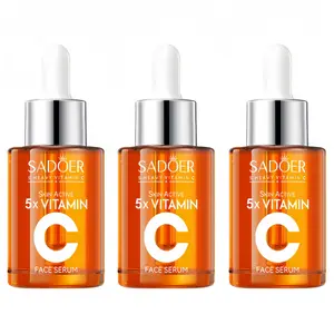 【BUY 1 GET 2 FREE】5X Vitamin C Face Serum, 5 in 1 Active VC+,Skincare for Brightening, Moisturizing, Pore Care-Hydration & Nourishing Facial Essence, Gift for Women (30ml) Dropper-New Year Gift